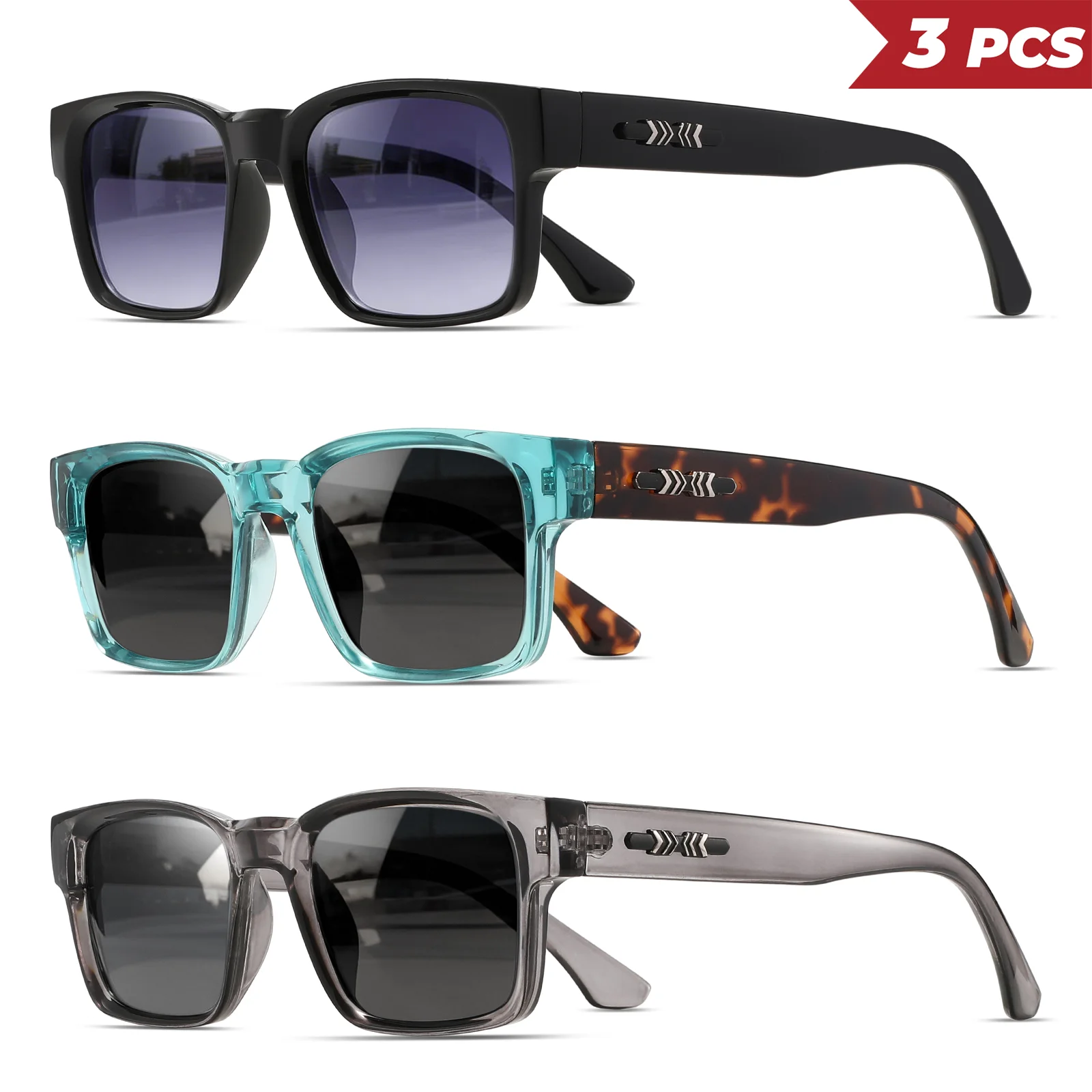 1/3PCS Oversize frame One-piec - Men Accessories Fashion 评论和价格