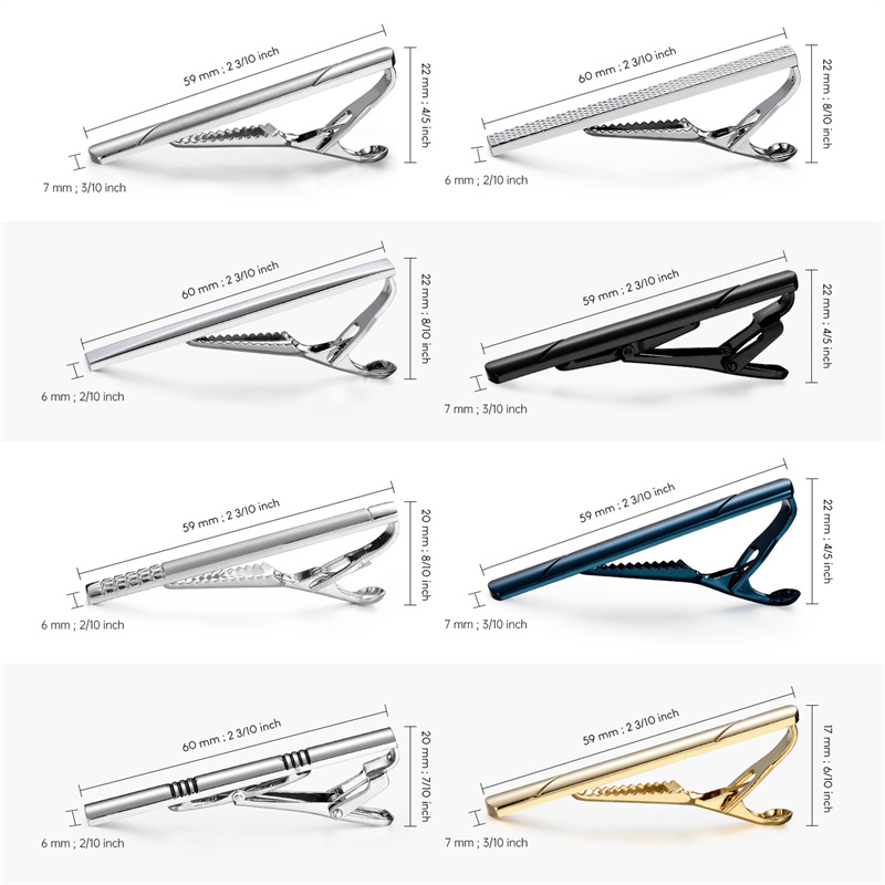 7/8/10 PCS Tie Clip Set With G - Cufflink Box Set 评论和价格