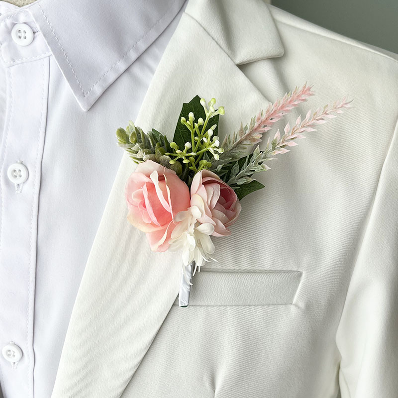Boutonniere Wedding Party Acce - Men Accessories Bouquet 评论和价格