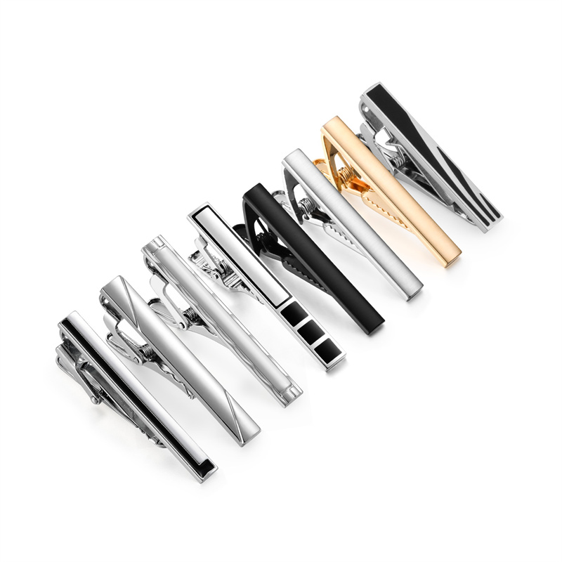 8 PCS Short Tie Clips Set With - Cufflink Box Set 评论和价格