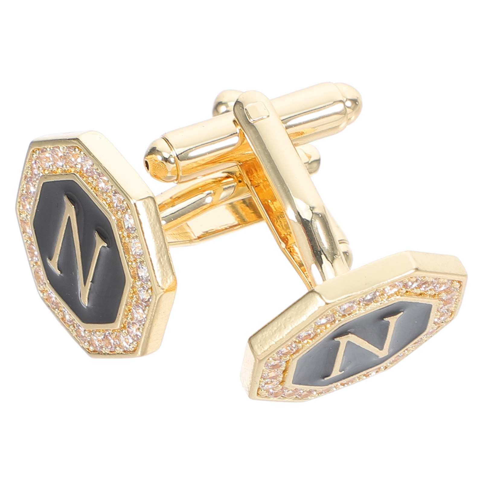 1 Pair Men Rhinestone Cufflink - Men'S Accessories Essentials 评论和价格