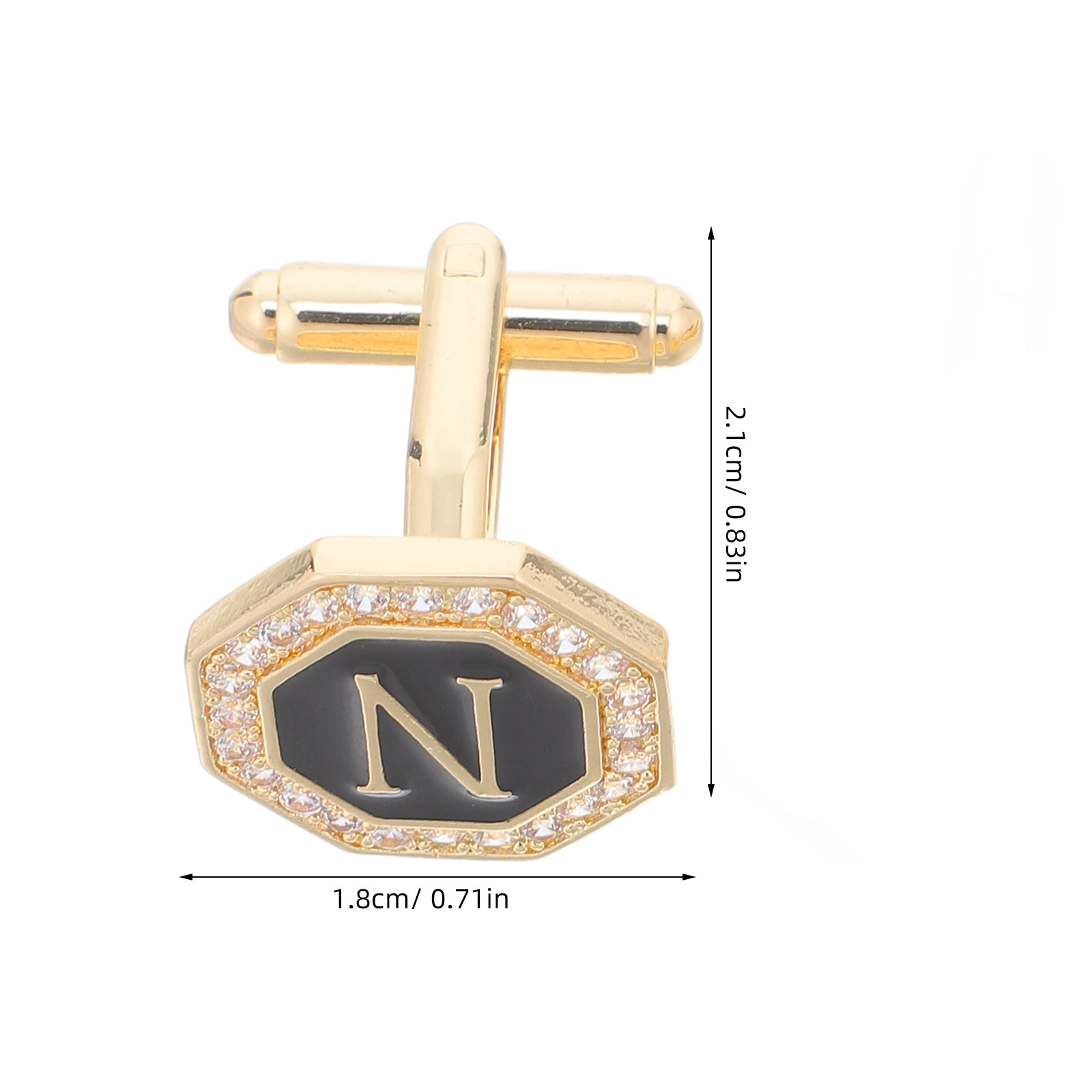 1 Pair Men Rhinestone Cufflink - Men'S Accessories Essentials 评论和价格