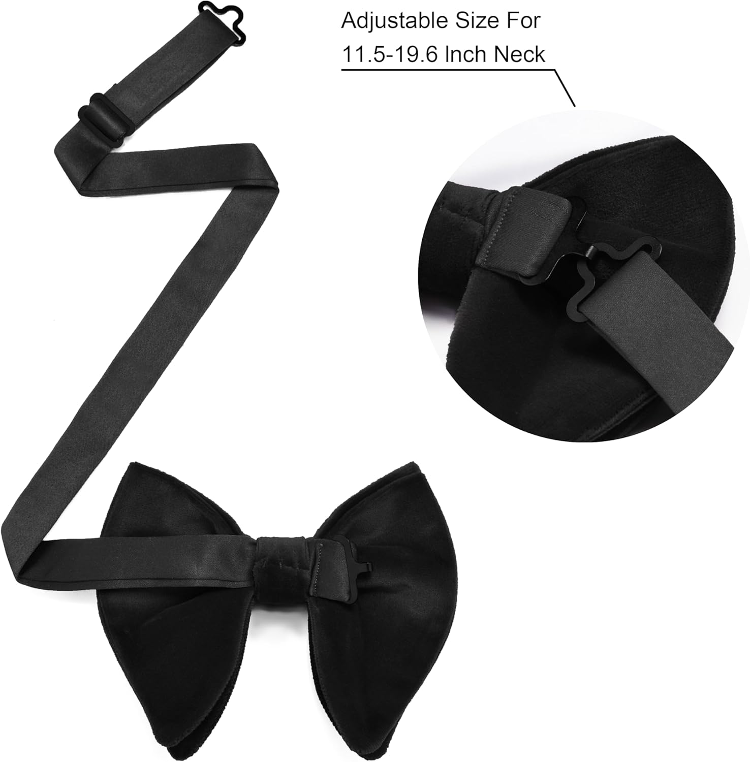 Solid Velvet Pre-tied Bow Tie  - Cufflink Box Set 评论和价格