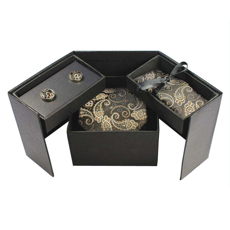 GUSLESON Tie Set Hanky Cufflin - Neck Tie Set Box 评论和价格