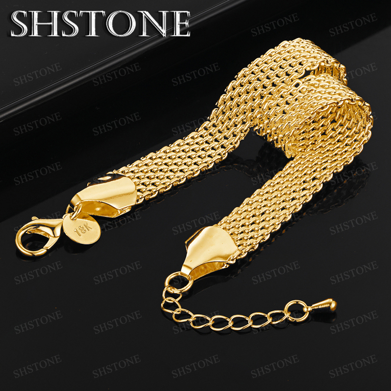 Hot 18k Gold Mesh Chain Square - Men'S Accessories Trending 评论和价格